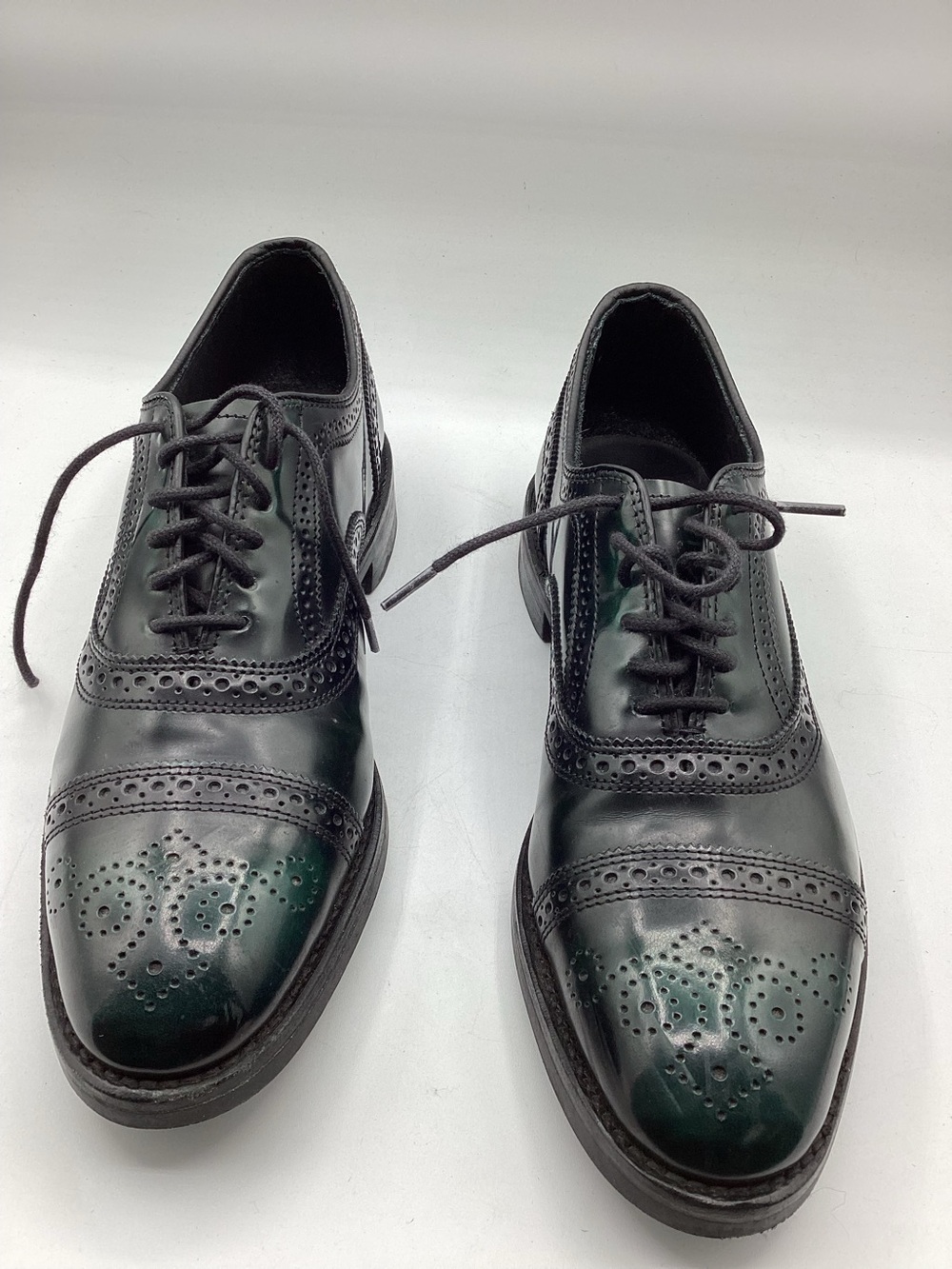 EUC Allen Edmonds Strand Cap Toe Oxford Shoes Antique Green Size 9 D